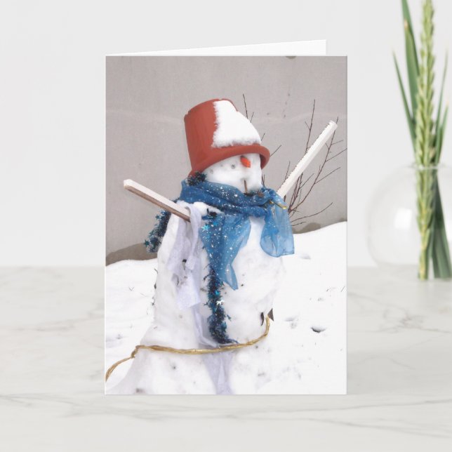 Snow-man Holiday Card (Front)