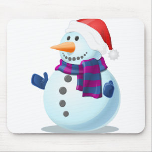 snow man mouse mat