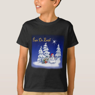 snow man peace on earth T-Shirt
