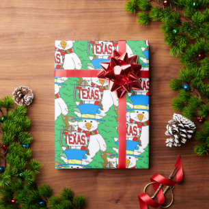 Snow Man, Texas, Wrapping Paper