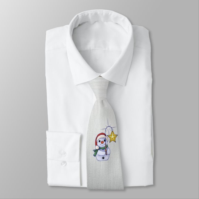 Snow Man Tie (Tied)