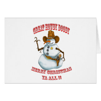 snow man western cowboy sherriff
