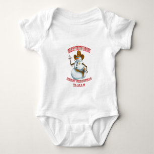 snow man western cowboy sherriff baby bodysuit