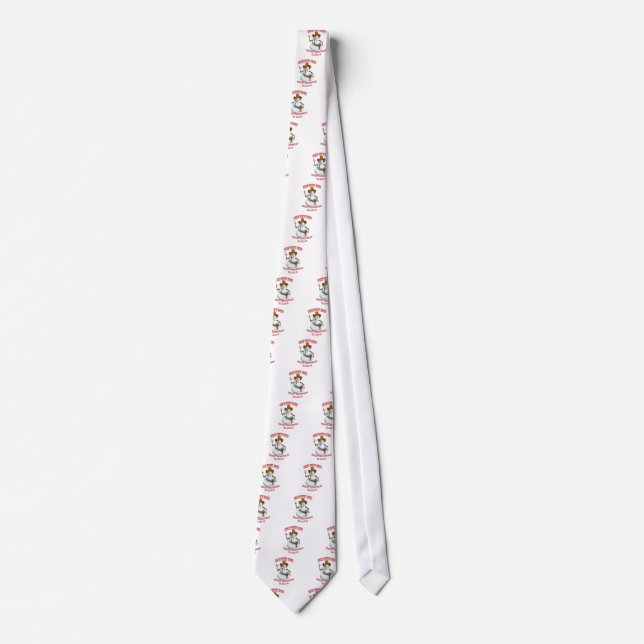 snow man western cowboy sherriff tie (Front)