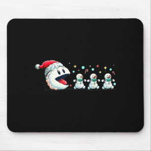 Snow Man Xmas Tee Snowman Gamer  Mouse Mat
