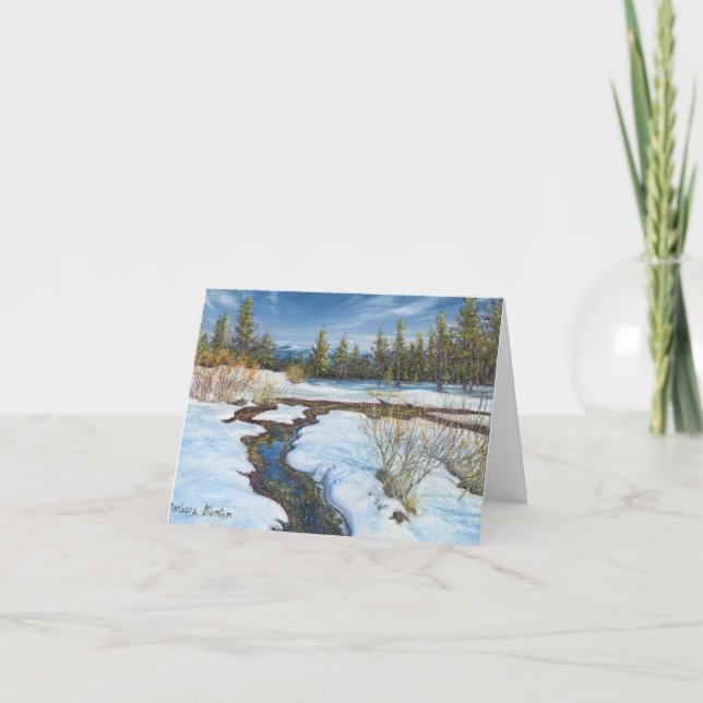 "Snow Melt" by Barbara Stanton:  Note Card (Front)
