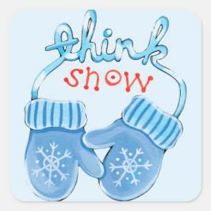 Snow Mittens Christmas Sticker