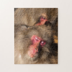 Snow Monkey Bliss Jigsaw Puzzle