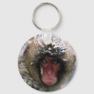 Snow Monkey Key Ring