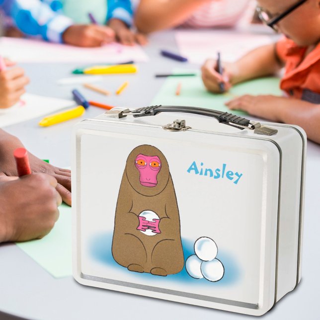 Snow Monkey Snowball Fighter lunch box (Creator Uploaded)