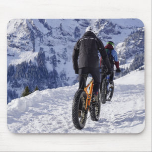 Snow, Mountain, Fat Bike Mouse Mat