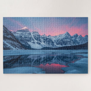 Snow Mountain Lake Jigsaw Puzzle
