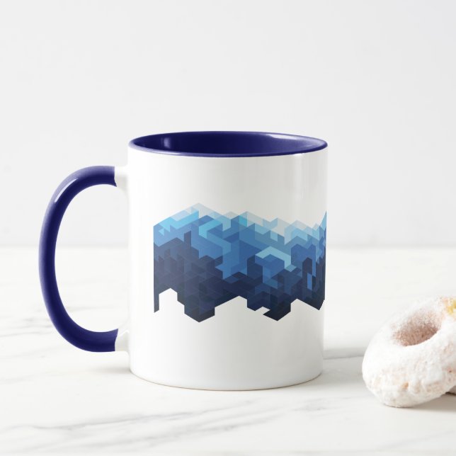 Snow mountain  mug (With Donut)