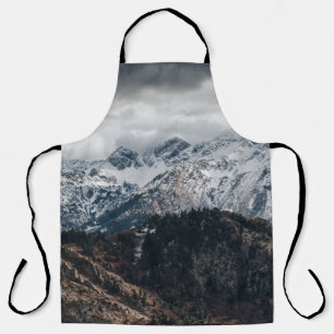 SNOW MOUNTAIN RANGE WALLPAPER APRON