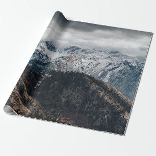 SNOW MOUNTAIN RANGE WALLPAPER WRAPPING PAPER