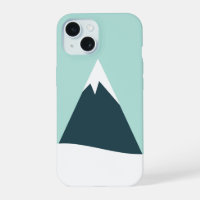 Snow Mountain Scandinavian Winter Minimalist Blue