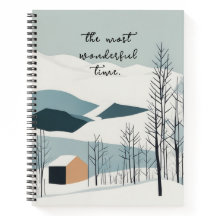 Snow Mountains Abstract Art Notebook Journal