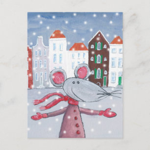 Snow Mouse Postcard