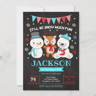 Snow Much Fun Birthday Invitation