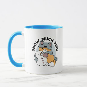 Snow Much Fun Cat Winter Holiday Design Mug