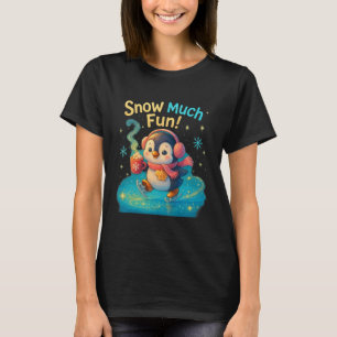 Snow Much Fun Cute Penguin Christmas Design  T-Shirt