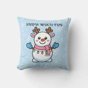 Snow Much Fun   Cute Winter Pillow