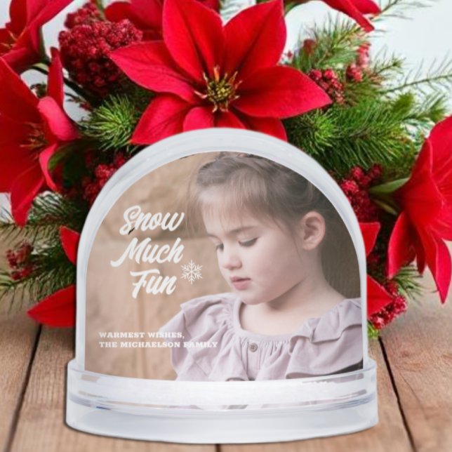 Snow Much Fun Kids Photo Christmas Snowglobe (Creator Uploaded)