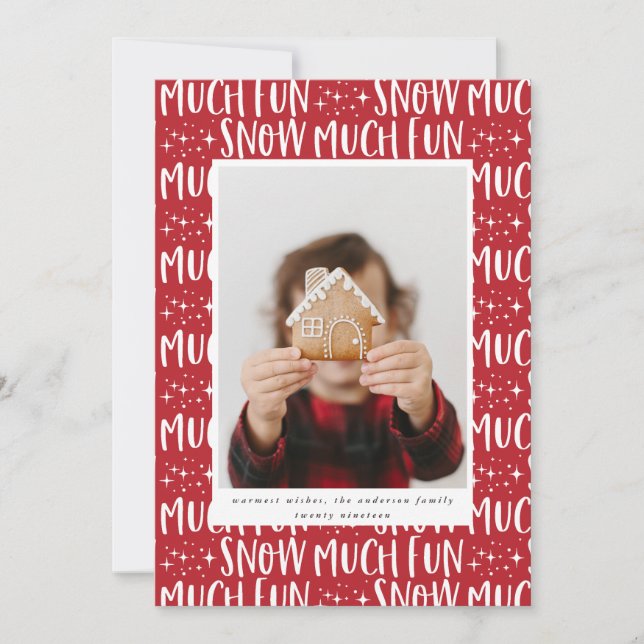 Snow much fun photo script text modern (Front)