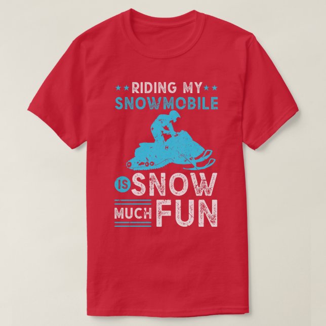 Snow Much Fun Snowmobile Men Motor Sled T-Shirt (Design Front)