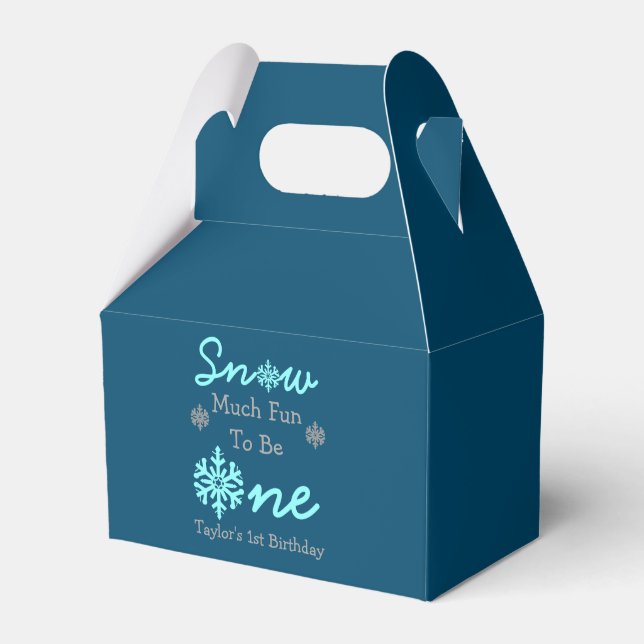 Snow Much Fun To Be One Favour Box (Front Side)