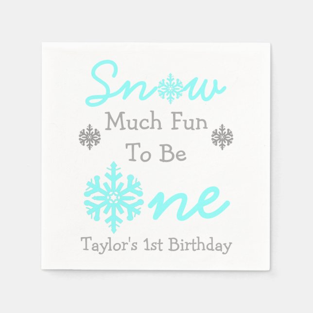 Snow Much Fun To Be One Napkin (Front)