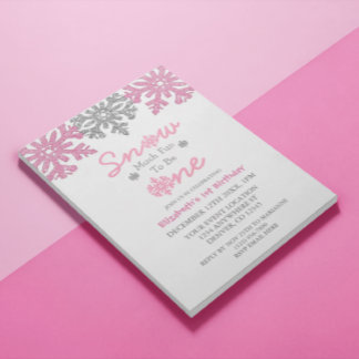 Snow Much Fun To Be One Winter 1st Birthday Invitation