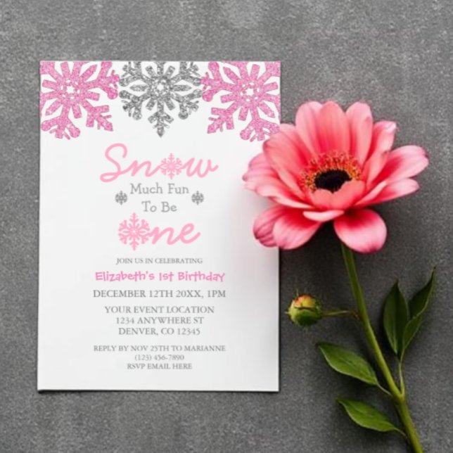 Snow Much Fun To Be One Winter 1st Birthday Vellum Invitations (Creator Uploaded)