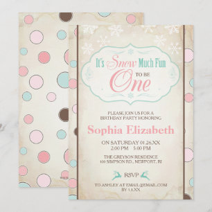 Snow Much Fun Winter Birthday Invite