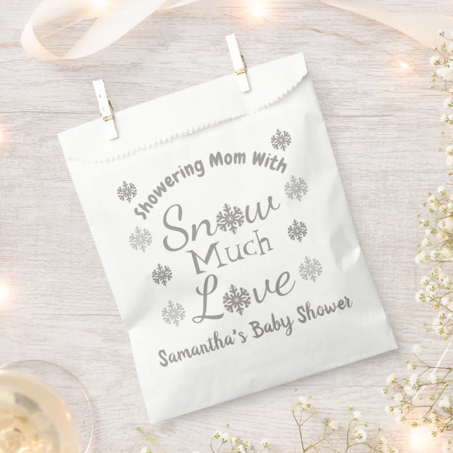 Snow Much Love Baby Shower Favour Bags (Clipped)