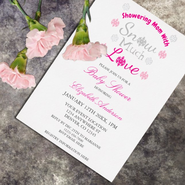 Snow Much Love Winter Snowflake Baby Shower (Creator Uploaded)