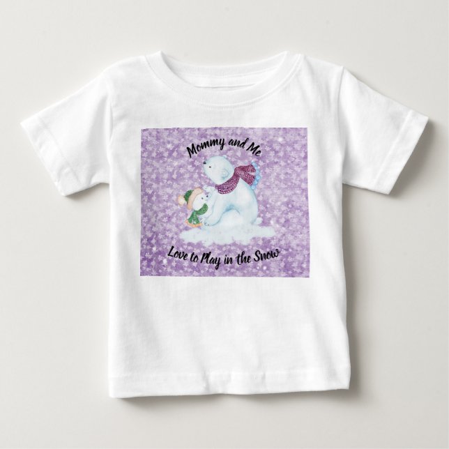 Snow Mum & Baby Snowman Tee (Front)