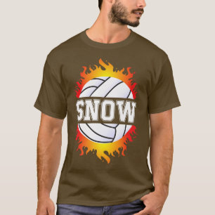 Snow Name Volleyball Player Girls Ball and Net Spo T-Shirt