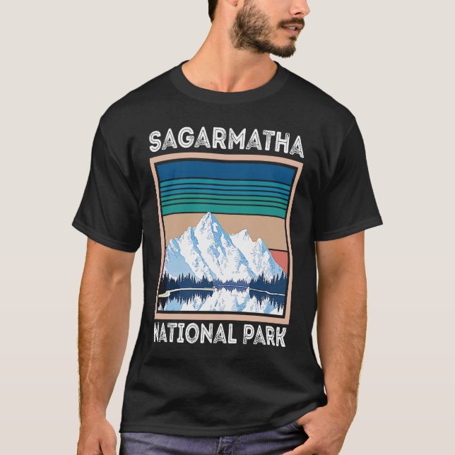 Snow National Park Sagarmatha Everest Tibet Nepal  T-Shirt (Front)