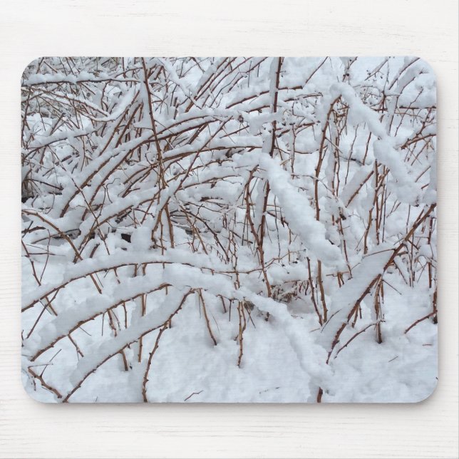 Snow on a Raspberry Patch --- Mouse Mat (Front)