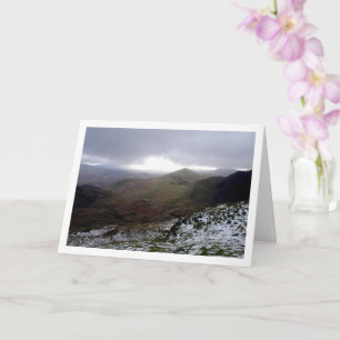Snow on Mount Snowdon Landscape, Wales Card