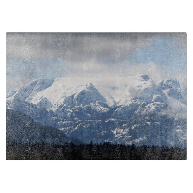 Snow on Queneesh Glacier Comox Vancouver Is Canada Cutting Board (Front)