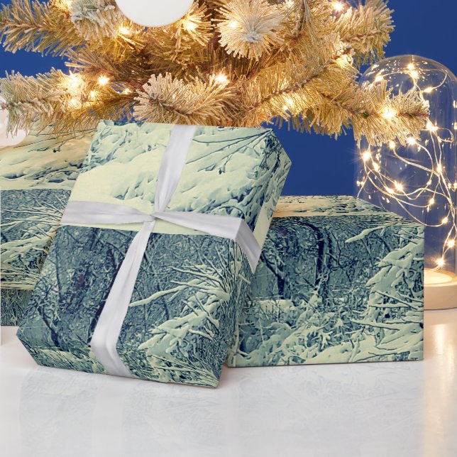 SNOW ON THE BRANCHES wrapping paper (Holidays)