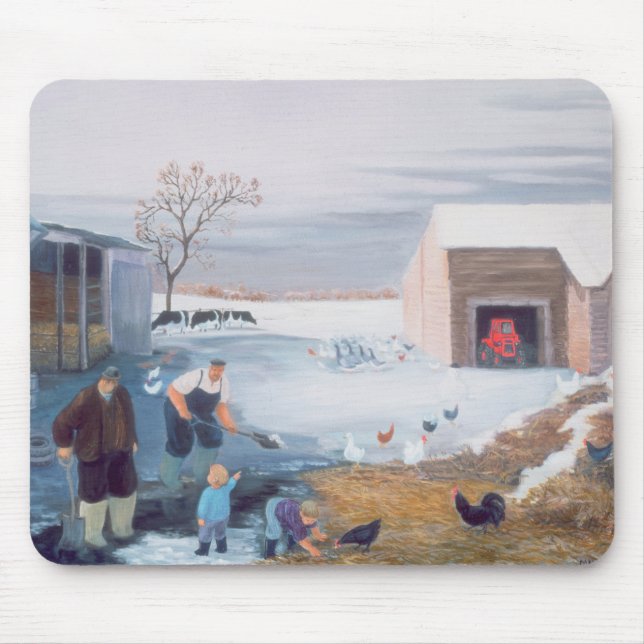 Snow on the Farm Mouse Mat (Front)