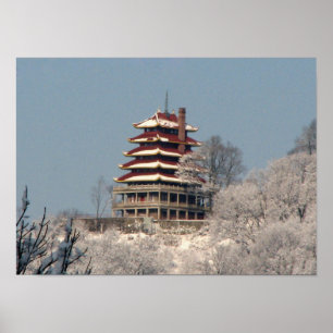 Snow on the Pagoda Poster