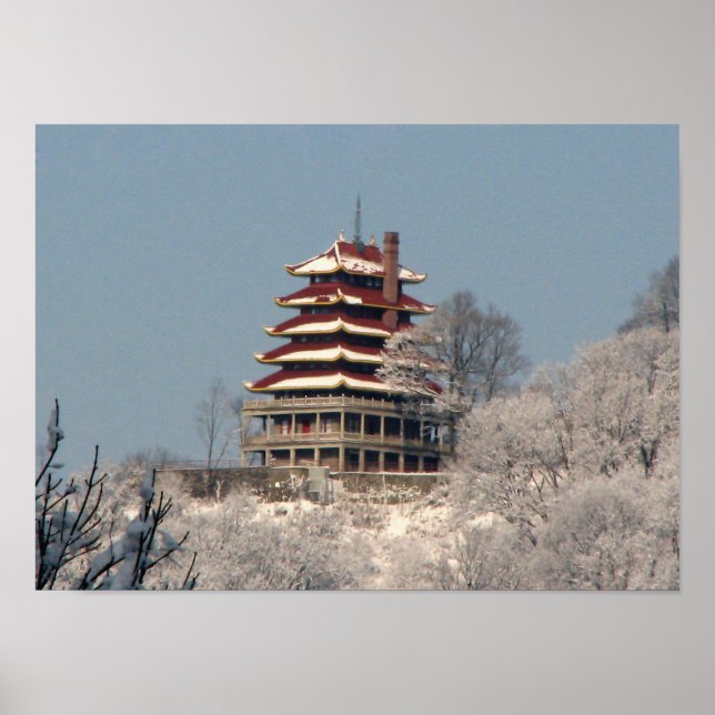 Snow on the Pagoda Poster (Front)