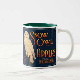 Snow Owl Apples Fruit Crate Label Mug