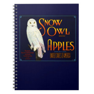Snow Owl Apples Notebook