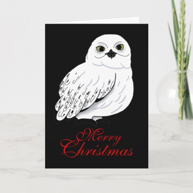 Snow owl Christmas Card (Front)