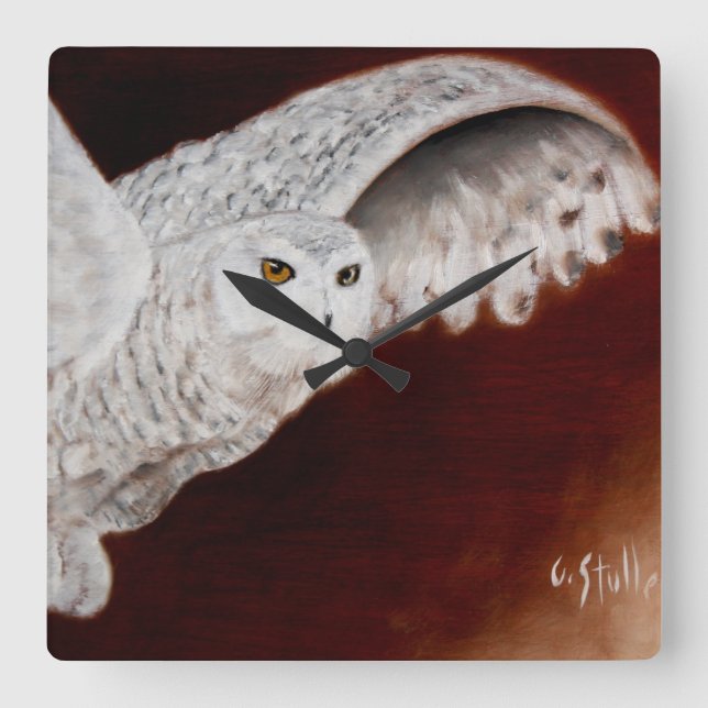 Snow Owl Clock (Front)